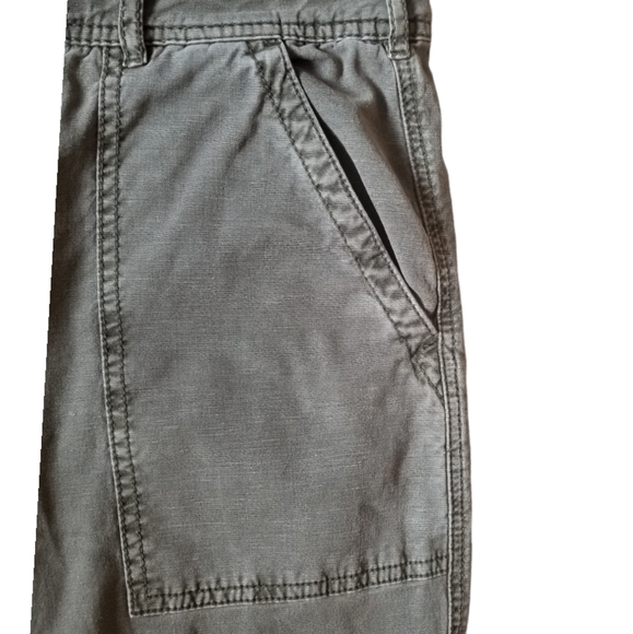 Anthropologie The Wanderer Floral Beaded Olive Green Utility Cargo Pants size 32 - Picture 4 of 10